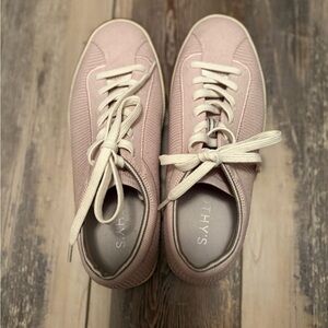 Rothy's The Lace Up Pink Lilac Sustainable Comfort Travel Sneakers Size 9